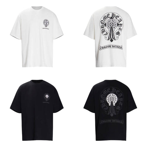 Chrome Hearts Double Exposure Horse Hoof Cross T-Shirt 6006