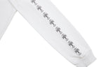 Chrome Hearts Letter Printed Long Cross Flower Arm Zipper Sweatshirt 5007
